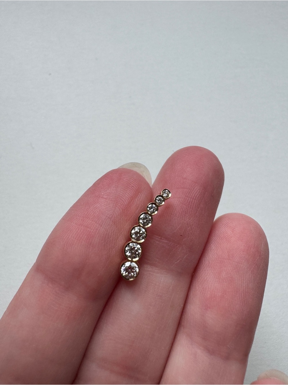 Sophie Bille Brahe Petit Croissant de Lune Diamond Earring (Single) 18K